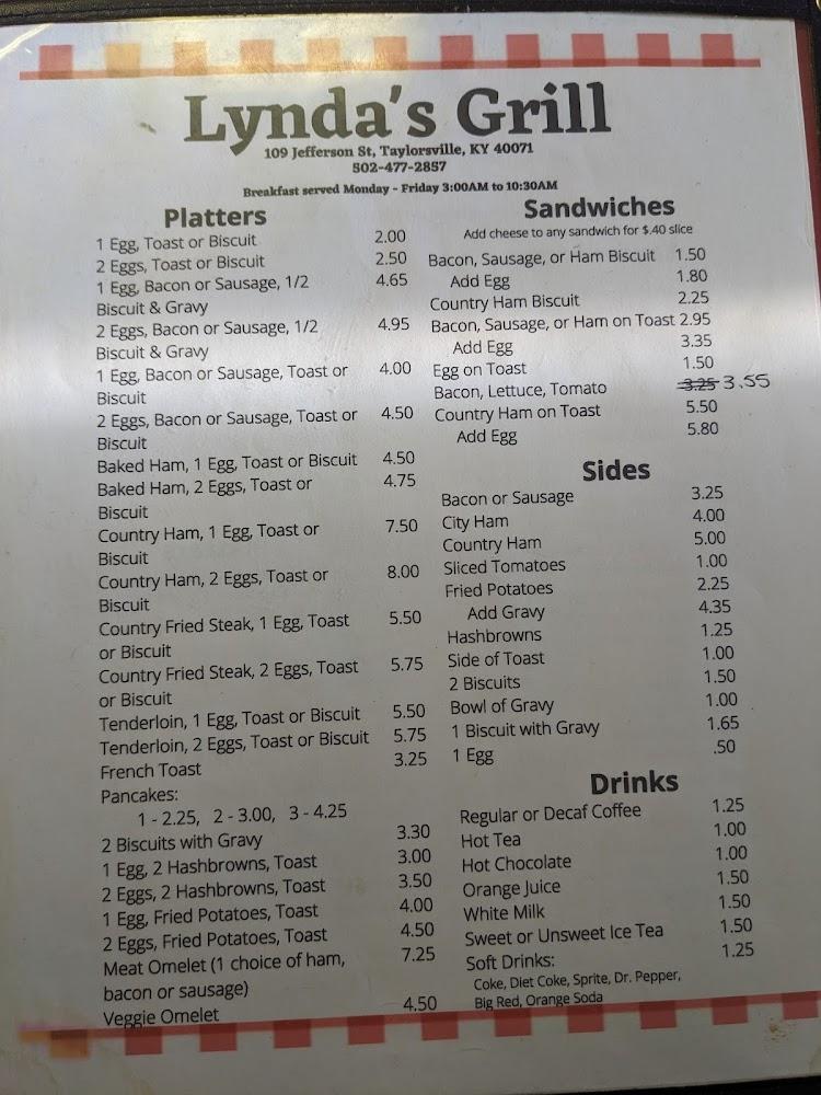 Lynda's Grill Menu image 3